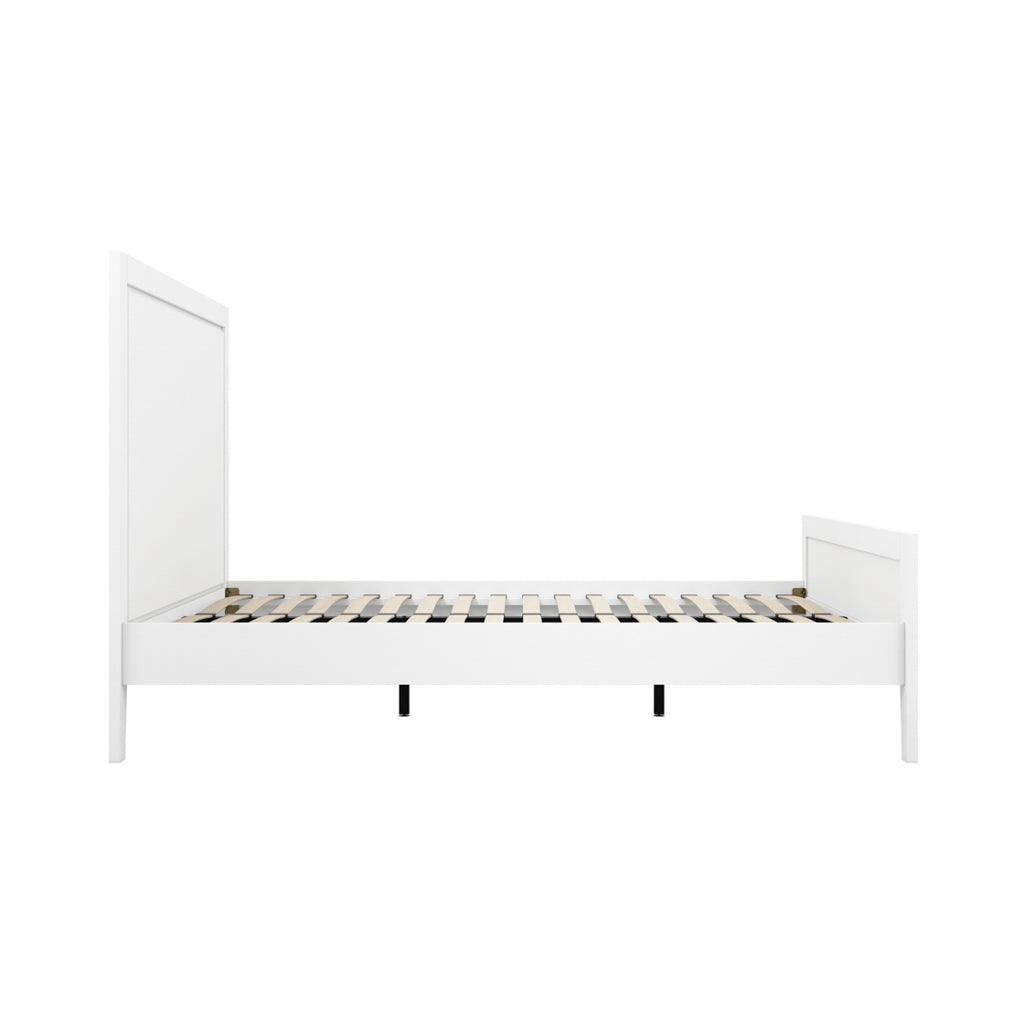 Bay Wooden King Size Bed In White