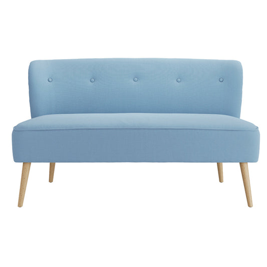 Beau House Weave Fabric 2 Seater Sofa In Cornflower Blue