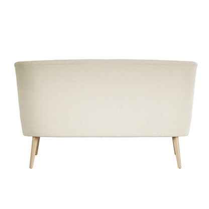 Beau House Weave Fabric 2 Seater Sofa In Sand