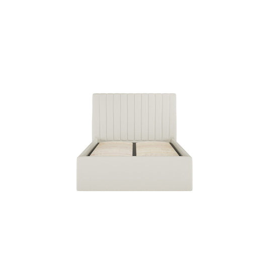 Berlin Ottoman Weave Fabric Single Bed In Milk