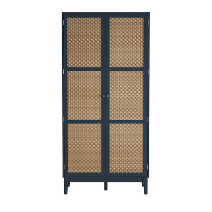 Bordeaux Wooden Wardrobe With 2 Doors In Blue