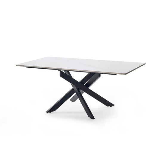 Bradley Wooden Coffee Table In White Marble Effect