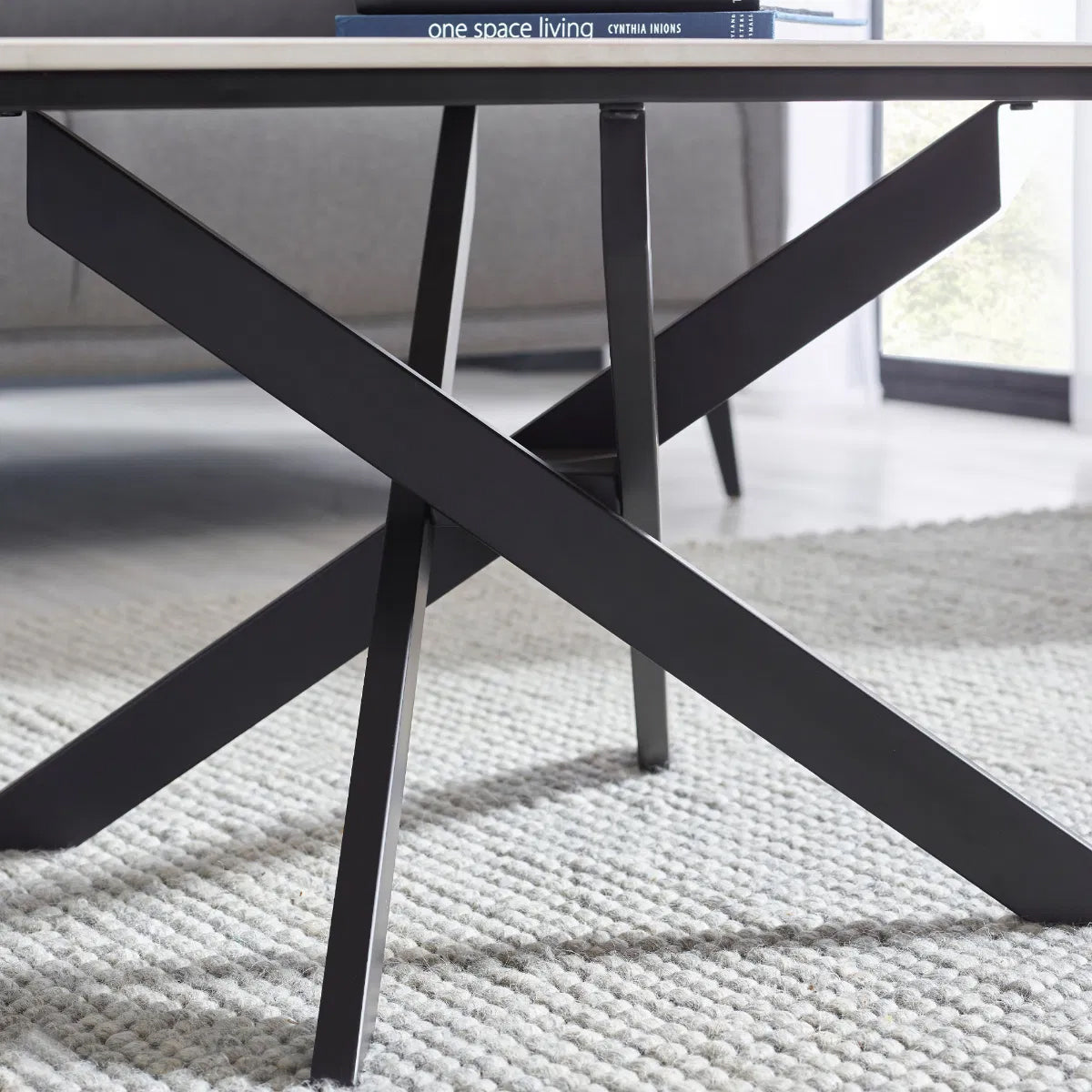 Bradley Wooden Coffee Table In White Marble Effect