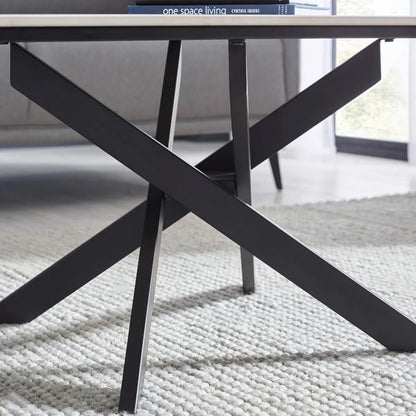 Bradley Wooden Coffee Table In White Marble Effect