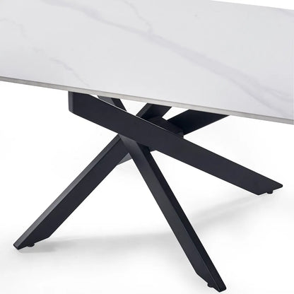 Bradley Wooden Coffee Table In White Marble Effect