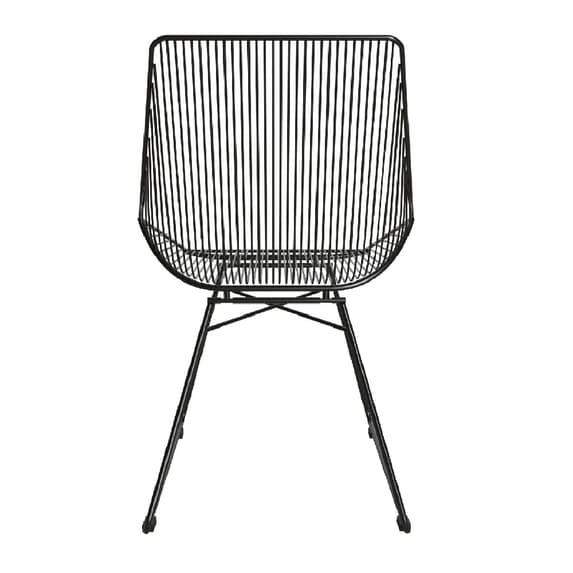 Ellis Metal Bistro Dining Chair In Black