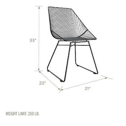 Ellis Metal Bistro Dining Chair In Black