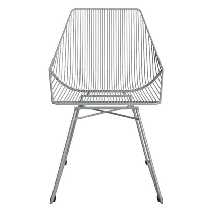 Ellis Metal Bistro Dining Chair In Grey