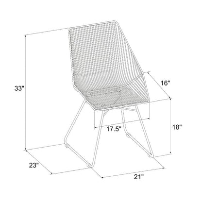 Ellis Metal Bistro Dining Chair In Grey