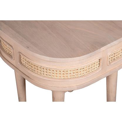 Valencia Cane & Mango Wood Bedside Cabinet In Natural