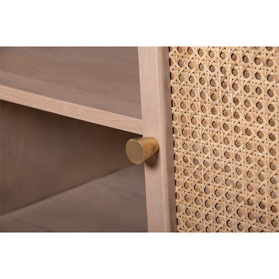 Valencia Cane & Mango Wood Sideboard With 4 Doors In Natural