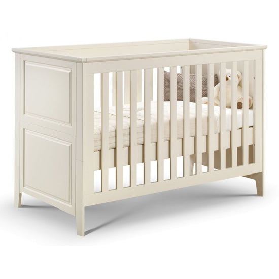 Cameo Wooden Cotbed In Stone White