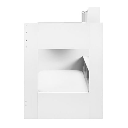 Camelot Wooden Bunk Bed With Staircase Design In White