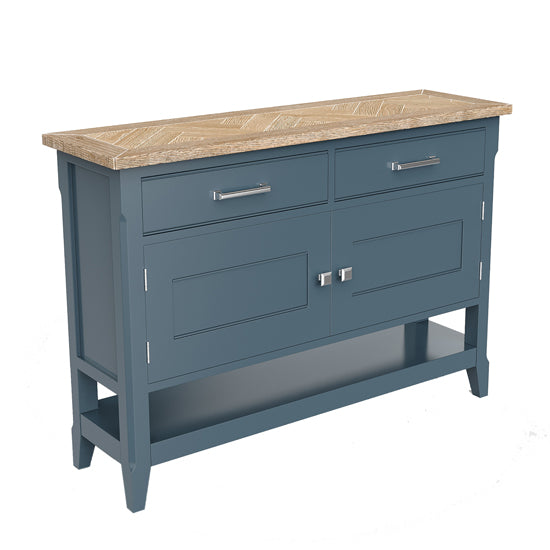 Signature Wooden Sideboard With 2 Doors And 2 Drawers In Blue