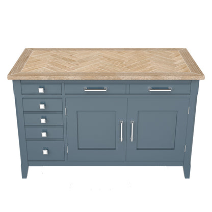 Signature Wooden Home And Office Hidden Computer Desk In Blue