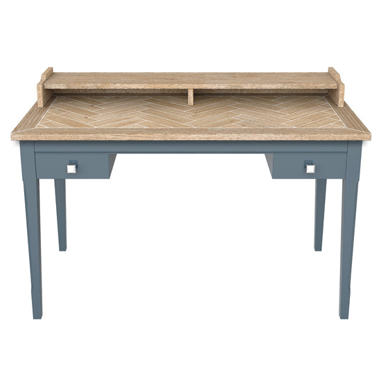 Signature Wooden Computer Desk With 2 Drawers In Blue