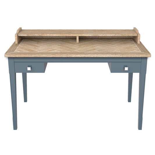 Signature Wooden Computer Desk With 2 Drawers In Blue
