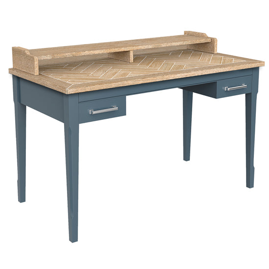 Signature Wooden Computer Desk With 2 Drawers In Blue