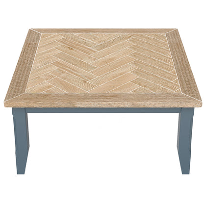 Signature Wooden Square Coffee Table In Blue
