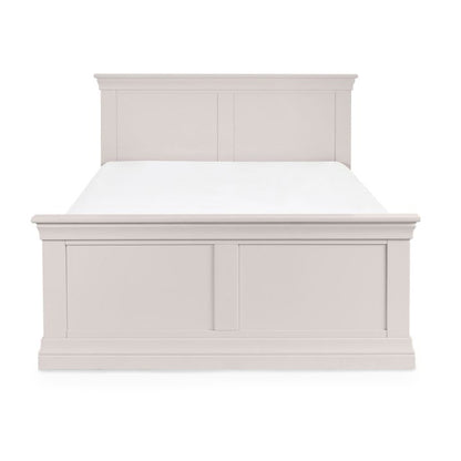 Clermont Wooden King Size Bed In Light Grey