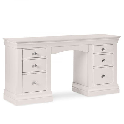 Clermont Dressing Table With 6 Drawers In Light Grey