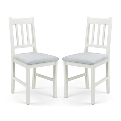 Coxmoor Ivory Wooden Dining Chairs In Pair