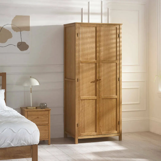 Coxmoor Wooden Wardrobe With 2 Doors In Oak