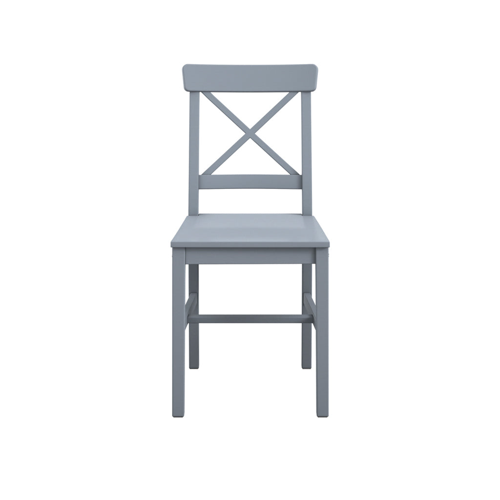 Crawford Wooden Dining Table With 2 Chairs In Anthracite Grey