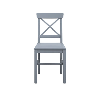 Crawford Wooden Dining Table With 2 Chairs In Anthracite Grey