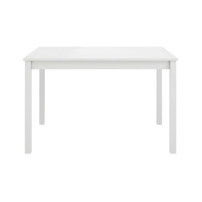 Crawford Wooden Dining Table With 4 Chairs In White