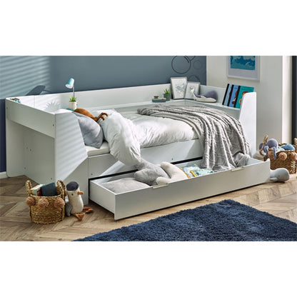 Cyclone Wooden Daybed With Drawers In White
