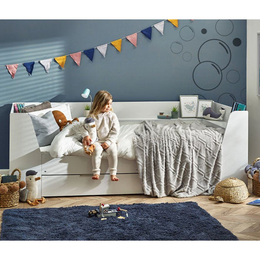 Cyclone Wooden Daybed With Drawers In White