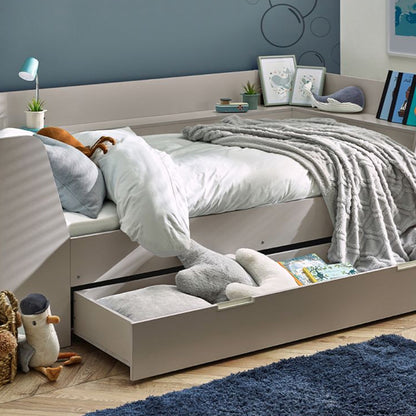 Cyclone Wooden Daybed With Drawers In Taupe