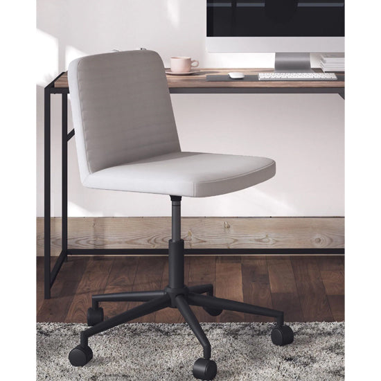 Corey Swivel Linen Fabric Home And Office Chair In Grey