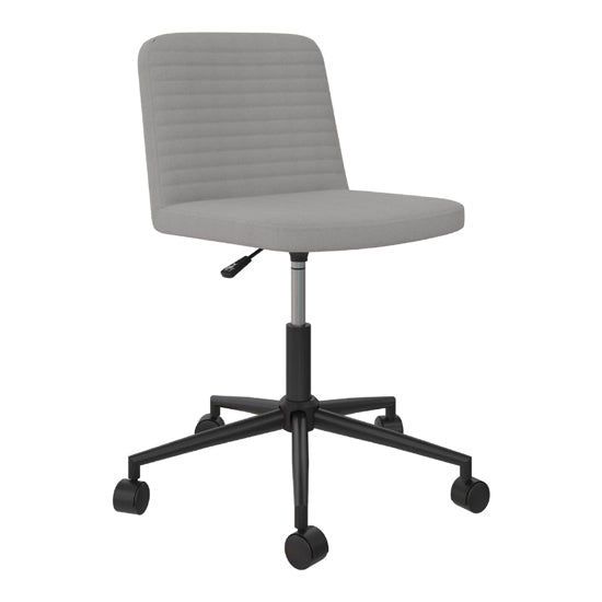 Corey Swivel Linen Fabric Home And Office Chair In Grey