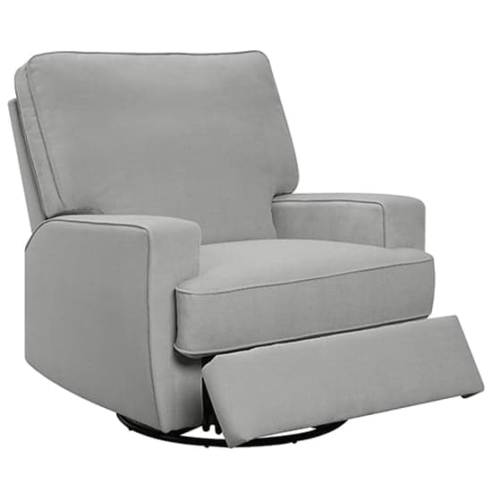 Rylan Fabric Swivel And Recliner Armchair In Grey