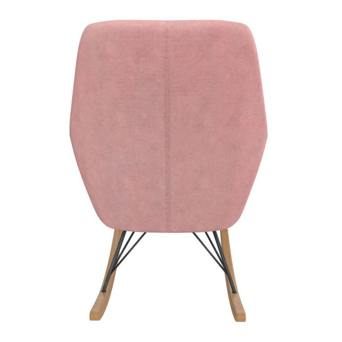 Raven Velvet Nursery Rocking Chair In Rose
