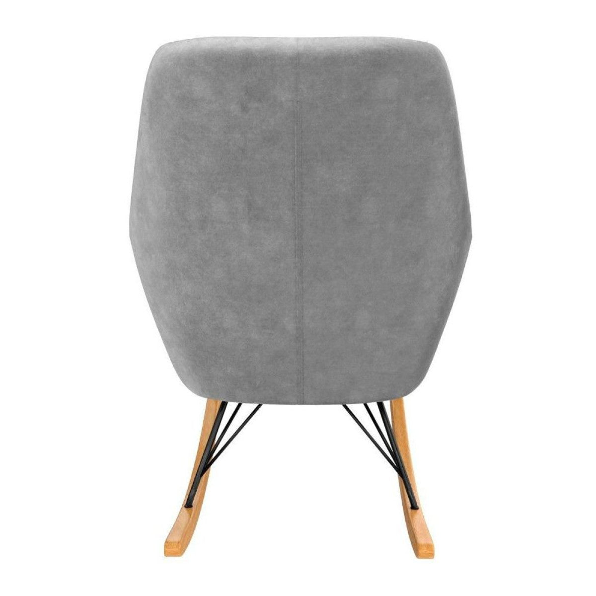 Raven Velvet Nursery Rocking Chair In Grey