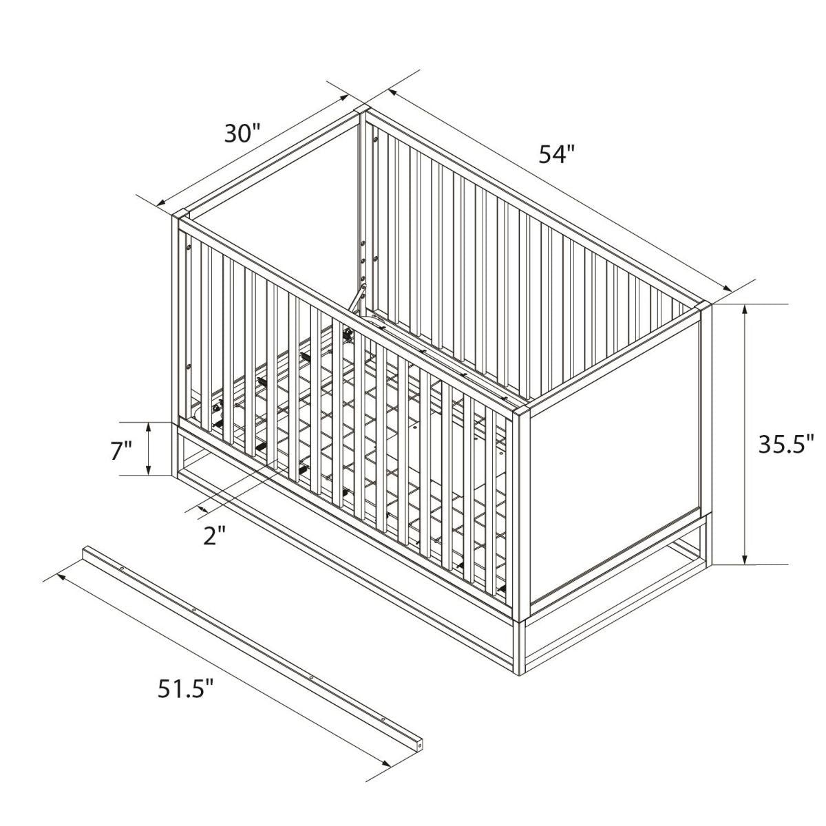 Haven Wooden 3 In 1 Single Cot Bed In White