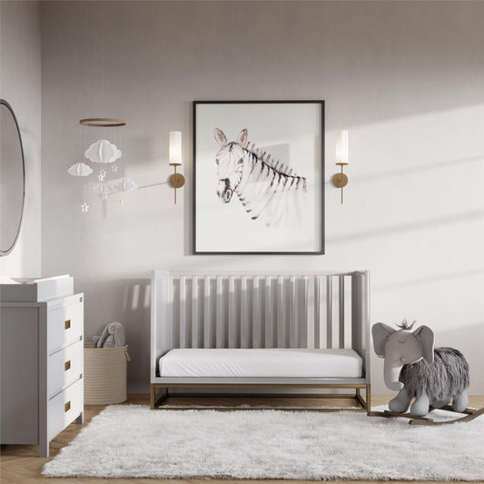 Haven Wooden 3 In 1 Single Cot Bed In Grey