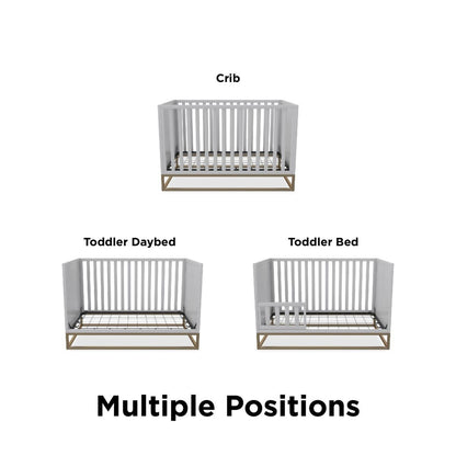 Haven Wooden 3 In 1 Single Cot Bed In Grey