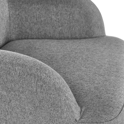 Davos Fabric Accent Chair With Black Metal Legs