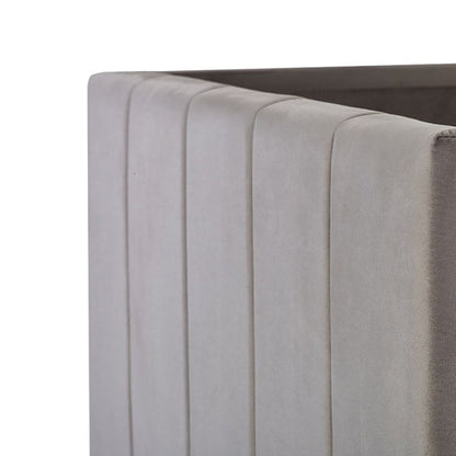 Daytona Grey Velvet Wooden Bunk Bed In Woodgrain