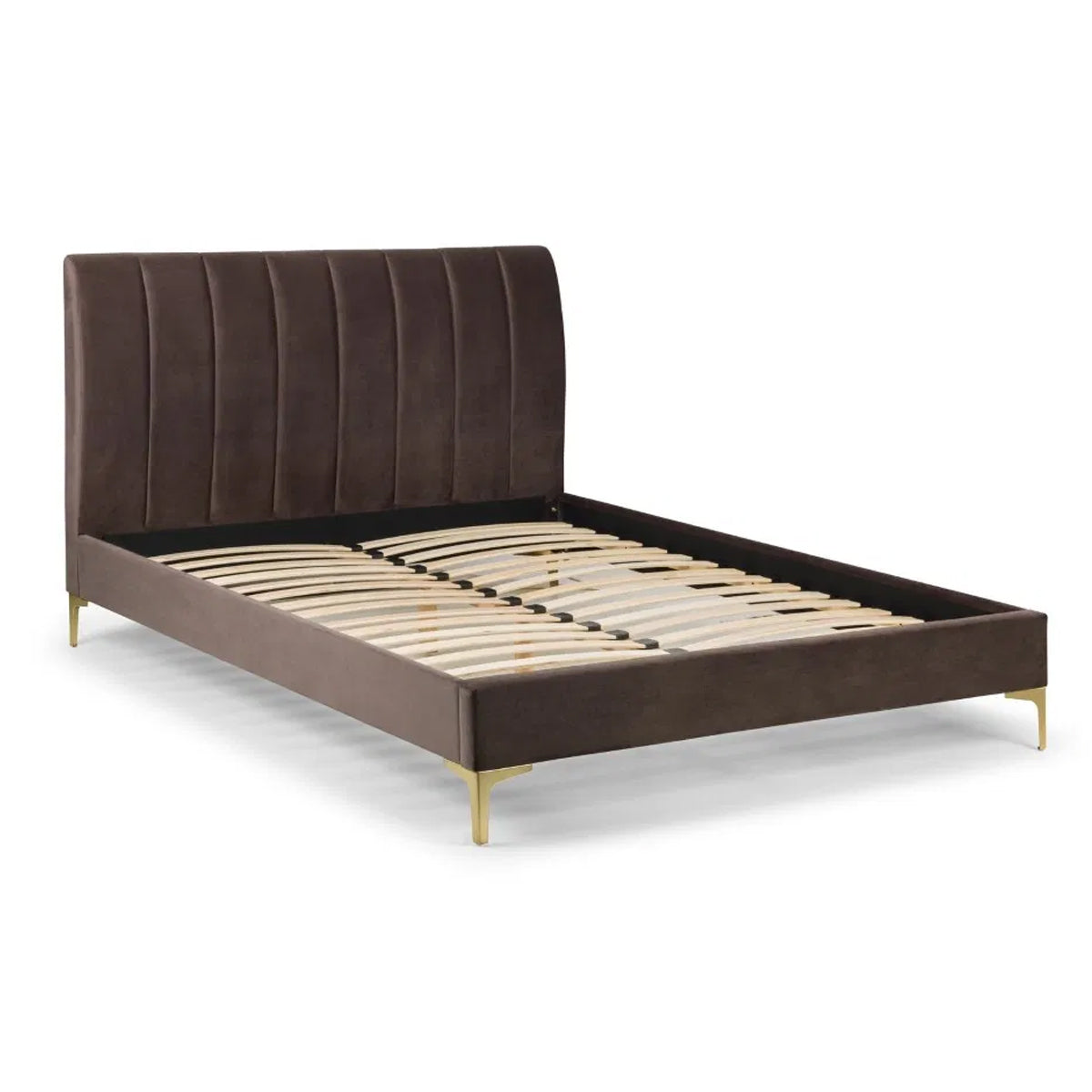 Deco Velvet Double Bed In Truffle