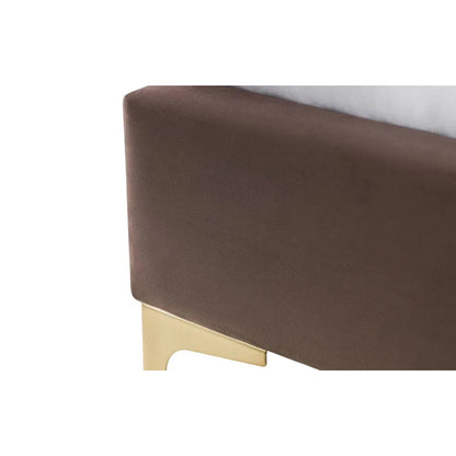 Deco Velvet King Size Bed In Truffle