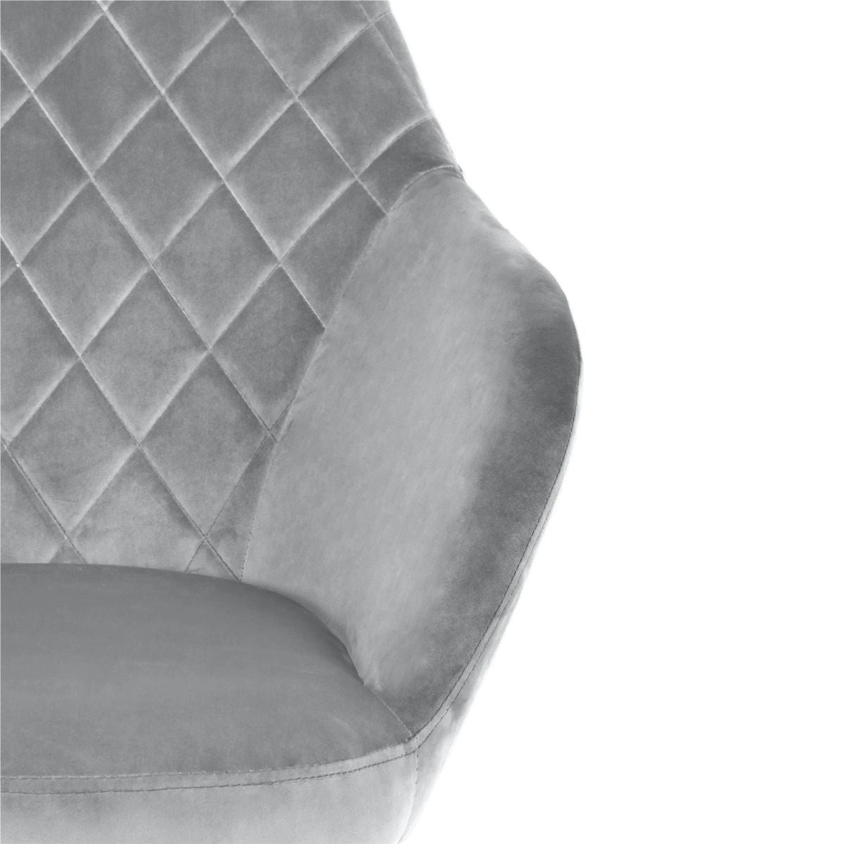 Dahlia Velvet Nursery Rocking Chair In Grey