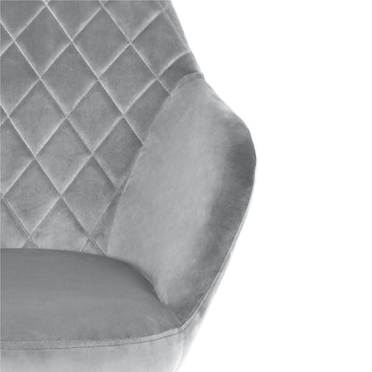 Dahlia Velvet Nursery Rocking Chair In Grey