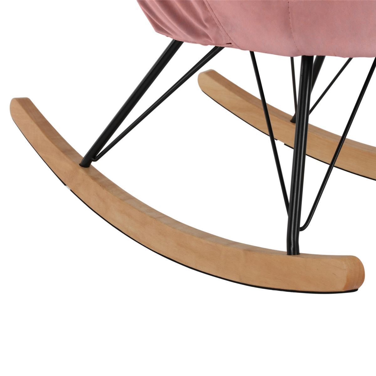 Dahlia Velvet Nursery Rocking Chair In Rose