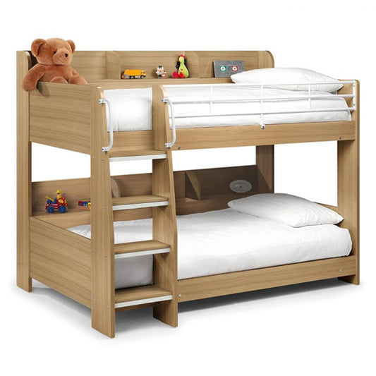 Domino Wooden Bunk Bed In Sonoma Oak