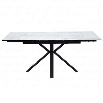 Amari Small Extending Ceramic Dining Table In White